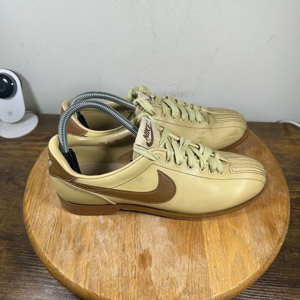 Nike‎ Bowling Brown Shoes Sneakers Rare Vintage 1980s Men's Size 8 830709SN